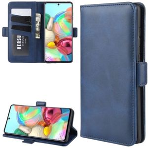 For Galaxy A81 / M60S / Note 10 Lite  Dual-side Magnetic Buckle Horizontal Flip Leather Case with Holder & Card Slots & Wallet(Dark Blue)