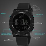 Syneke 9002 Heren Outdoor Waterdicht Sport Horloge Multifunctioneel Lichtgevend Digitaal Horloge (Zwart)