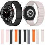 Voor Samsung Galaxy Watch 6/5/4 siliconen horlogeband met magnetische lus (grijs oranje)