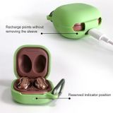 For Samsung Galaxy Buds Live / Pro Bluetooth Earphone Silicone Protective Case with Hook(Matcha)