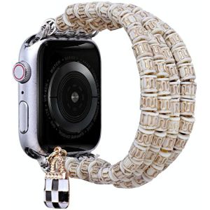 Horlogeband met meerdere rijen voor Apple Watch Series 8&7 41mm / SE 2&6&SE&5&4 40mm / 3&2&1 38mm (Vintage Barrel Beads)