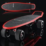 Shining Fish Plate Scooter Single Tilt Four Wheel Skateboard with 72mm Grinding Wheel(Black Red)