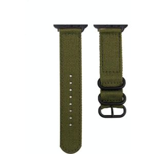 Canvas horlogeband met zwarte gesp voor Apple Watch Series 8&7 41mm / SE 2&6&SE&5&4 40mm / 3&2&1 38mm