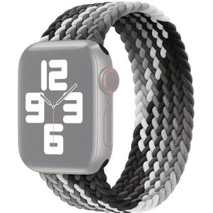 Single Loop Weaving Nylon Replacement Watchband  Size: S 135mm For Apple Watch Series 7 & 6 & SE & 5 & 4 40mm  / 3 & 2 & 1 38mm(Black)