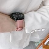 Voor Samsung Galaxy Watch4 40mm / 44mm lederen band horlogeband