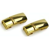 4 sets SLK28 metalen magnetische gesp Elastische gratis gebonden veters  stijl: gouden magnetische gesp