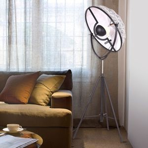 Satellite Studio Tripod Floor Lamp Living Room Bedroom  CN Plug  Size:L(Flower Color)