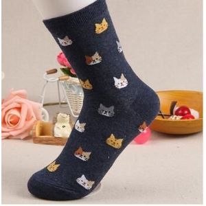 10 Pairs  Animal Cartoon Cat Lovely for Women Cotton Socks(5)
