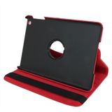 360 graden draaiend lederen hoesje met houder voor iPad mini 1 / 2 / 3 (rood)