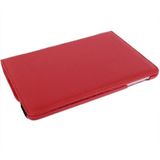 360 graden draaiend lederen hoesje met houder voor iPad mini 1 / 2 / 3 (rood)