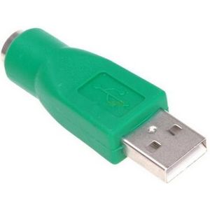 USB A Plug to mini DIN6 female Adapter (PS/2 to USB)(Green)