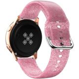 For Samsung Galaxy Watch4 Classic 42/46mm Silicone Watch Band(Rose Red Glitter)