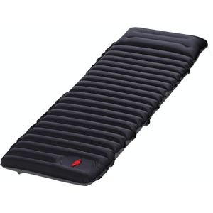 Outdoor Camping Foot Type Automatic Portable Inflatable Bed Beach Mat Picnic Mat Folding TPU Air Cushion(Black With Gray)