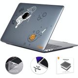 Voor MacBook Air 13.6 A2681 ENKAY Hat-Prince 3 in 1 Spaceman Pattern Laotop Beschermende Crystal Case met TPU Keyboard Film/Anti-stof Pluggen  Versie: US (Spaceman No.2)