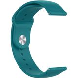 18mm Universal Reverse Buckle Wave Silicone Strap  Size:S(Green)