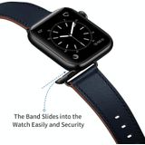Klassieke koeienhuid lederen horlogeband voor Apple Watch-serie 8 & 7 41 mm / SE 2 & 6 & SE & 5 & 4 40 mm / 3 & 2 & 1 38 mm