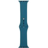 For Apple Watch Series 5 & 4 44mm / 3 & 2 & 1 42mm Silicone Watch Replacement Strap  Short Section (Female)(Star Blue)