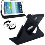 360 Degrees Rotation Litchi Texture Leather Case with Holder for Galaxy Tab 3 (7.0) / P3200 / P3210(Black)