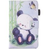 For Galaxy Tab E 9.6 / T560 Lovely Cartoon Panda Pattern Horizontal Flip Leather Case with Holder & Card Slots & Pen Slot
