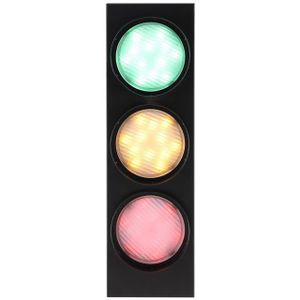 5W x 3 Retro Bar Restaurant Traffic Light Wrought Iron Engineering Glass LED Indoor Signal Wall Light(Red Yellow Green)