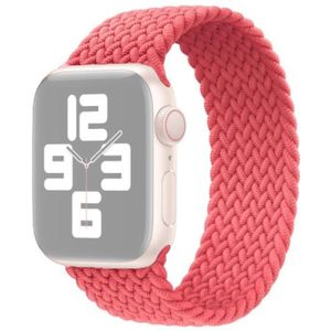 Nylon Single-turn Braided Watchband For Apple Watch Series 6 & SE & 5 & 4 44mm / 3 & 2 & 1 42mm  Length:S 138mm(Pink)