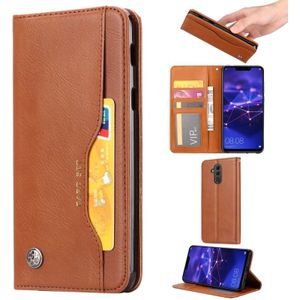 Knead Skin Texture Horizontal Flip Leather Case for Huawei Mate 20 Lite  with Photo Frame & Holder & Card Slots & Wallet(Brown)