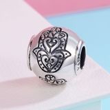 S925 Sterling Silver Fatima Hand Beads DIY Bracelet Necklace Accessories