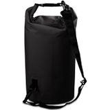 Outdoor Waterproof Double Shoulder Bag Dry Sack PVC Barrel Bag  Capacity: 20L (Black)