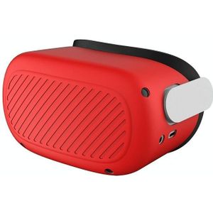 VR Glasses Silicone Waterproof Dust-Proof And Fall-Proof Protective Shell For Oculus Quest2(Red)