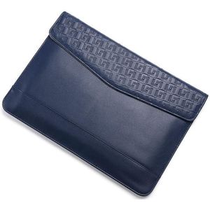 Horizontal  Embossed Notebook Liner Bag Ultra-Thin Magnetic Holster  Applicable Model: 11 -12 inch(Dark Blue)