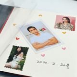 Art Retro DIY Pasted Film Photo Album Family Couple Commemorative Large-Capacity Album  Colour:18 inch Water Lilies(60 White Card Inner Pages)