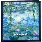 Art Retro DIY Pasted Film Photo Album Family Couple Commemorative Large-Capacity Album  Colour:18 inch Water Lilies(60 White Card Inner Pages)