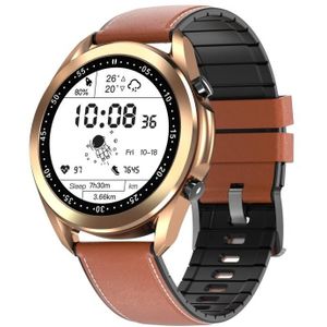 DW95 1.28 inch kleurenscherm Smart horloge  IP67 Waterdicht  Lederen Horlogeband  Ondersteuning Bluetooth Call / Heart Rate Monitoring / Bloeddruk Monitoring / Bloed Zuurstof Monitoring / Slaapmonitoring