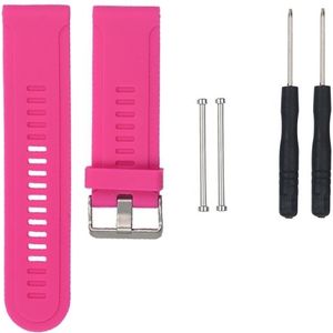 For Garmin Fenix3 HR Silicone Replacement Wrist Strap Watchband(Rose Red)