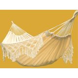 Tassel Hammock Double Canvas Hammock Outdoor Indoor Photography Props  Specification:200x150cm White