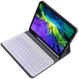 A11BS Ultra-thin ABS Detachable Bluetooth Keyboard Protective Case with Backlight & Pen Slot & Holder for iPad Pro 11 inch 2021 (Gold)