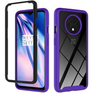 For OnePlus 7T Starry Sky Solid Color Series Shockproof PC + TPU Protective Case(Purple)