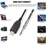 US48S USB to 6.35mm Electric Guitar Recording Cable  Cable Length:2m