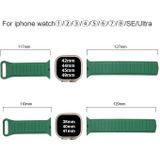 Voor Apple Watch 2 38 mm lus magnetische siliconen horlogeband (wit zwart)
