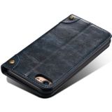 For iPhone 8 / 7 Baroque Simple Horizontal Flip Leather Case  with Holder & Card Slots & Wallet(Blue)