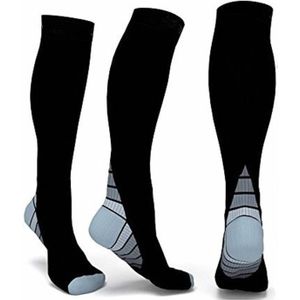 Outdoor Sports Running Nursing Calf Pressure Socks Function Socks  Size:S/M(Gray)