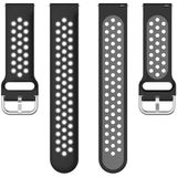 For Galaxy Watch Active2 / Active 20mm Clasp Two Color Sport Wrist Strap Watchband(Black + Grey)