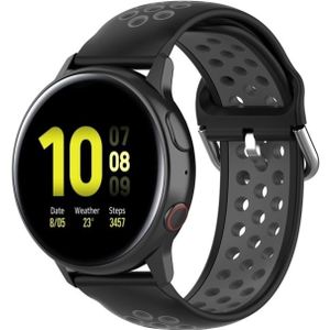 For Galaxy Watch Active2 / Active 20mm Clasp Two Color Sport Wrist Strap Watchband(Black + Grey)