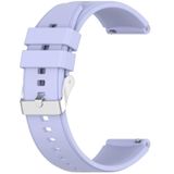 Protruding Head Silicone Strap Silver Buckle For Samsung Galaxy Watch3 45mm 22mm(Purple)