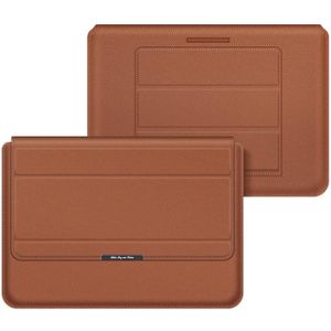 4 in 1 Uuniversal Laptop Holder PU Waterproof Protection Wrist Laptop Bag  Size:15/16inch(Brown)