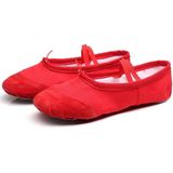 2 paar flats zachte ballet schoenen Latin Yoga Dance Sport schoenen voor kinderen & volwassene  schoenmaat: 34 (rood)