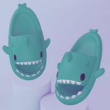 Shark Summer Couple Slippers Room EVA Cute Cartoon Sandals  Size: 38/39(Mint Green)