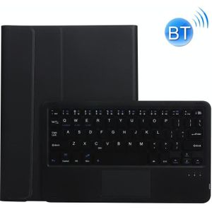 A07B-A-A LamSkin Texture Square Keycap Bluetooth Toetsenbord Lederen Case met Touch Control voor iPad 9.7 2018 & 2017 / Pro 9.7 Inch / Air 2 (Black)