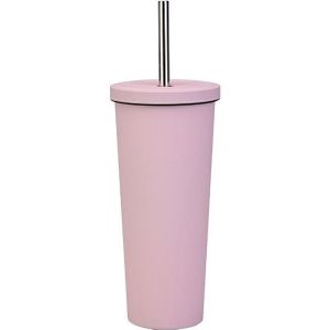 700 ml Grote capaciteit Dubbele roestvrijstalen Straw Cup Vacum Outdoor 304 Isolatiebeker Auto Water Cup