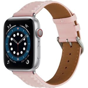 Echt lederen horlogeband met reliëf voor Apple Watch Ultra 49 mm